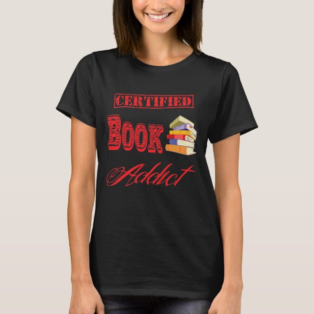 Book Addict dark T-Shirt (Front)