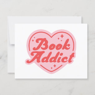 Book addict postcard
