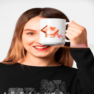  Book Aesthetic with Heart Map &love store Coffee Mug