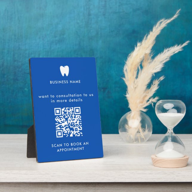 Book An Appointment | QR Code Internet Scan  Plaque (Side)