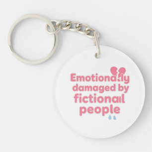Book and anime heartbreak survivor key ring