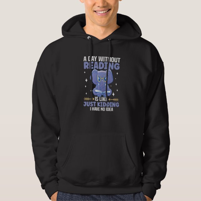 Book  Apparel For Bookworms Reading Librarian Hoodie (Front)