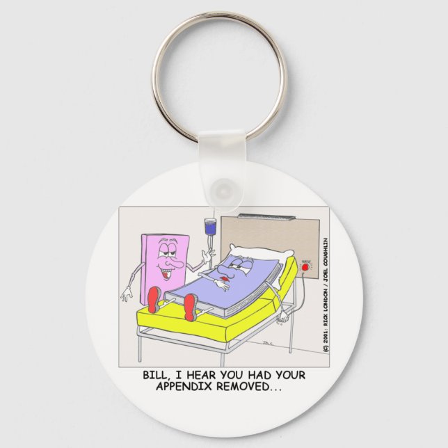 Book Appendix Coming Out Funny Gifts & Tees Key Ring (Front)