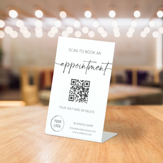 Book Appointment QR Code Business Pedestal Sign (Creator Uploaded)