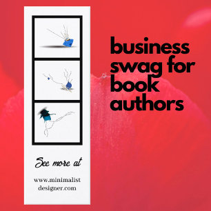 Book author promotional swag amazing bookmark mini business card