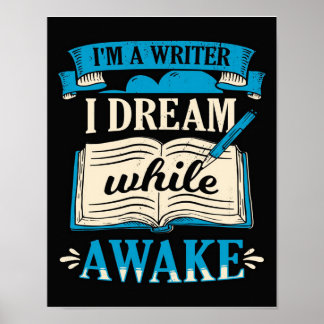 Book Author Writer | Funny Writer Design Poster