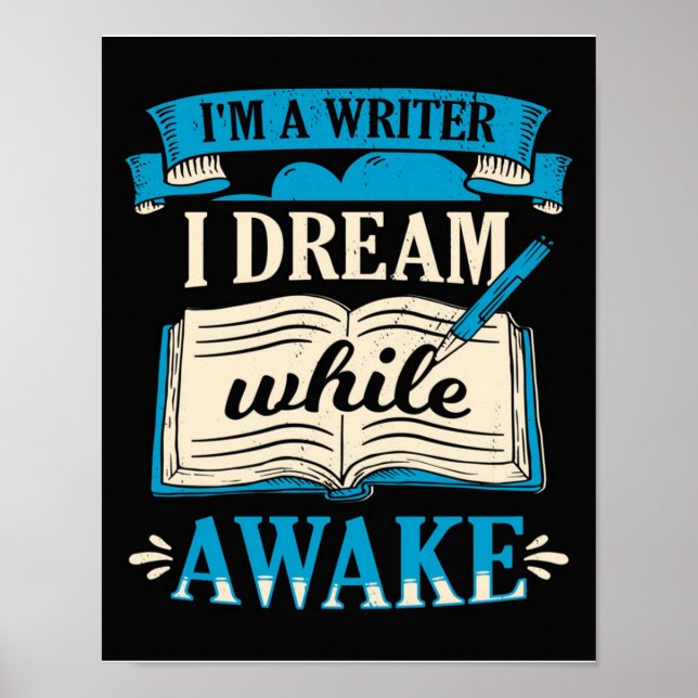Book Author Writer | Funny Writer Design Poster (Front)