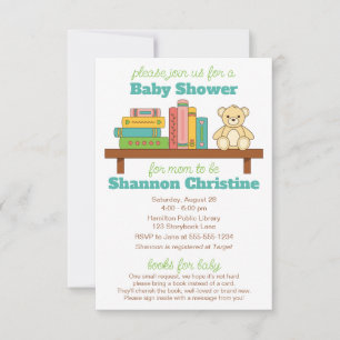 Book Baby Shower Books for Baby Invitation