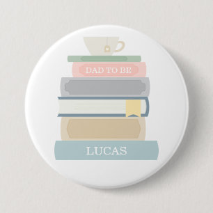 Book Baby Shower Dad To Be Button
