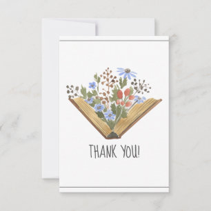 Book Baby Shower  Thank You Card
