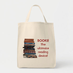 Book Bag-Stack of old books/reading device Tote Bag