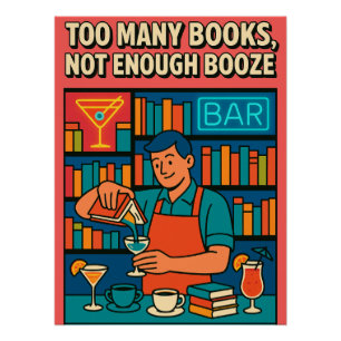 Book bar funny meme quotes poster