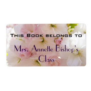 Book belong to Mrs. Teacher's Name CLASS Book tags