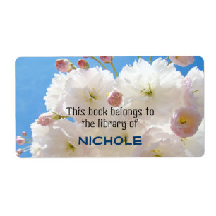 Book belong to the library of Your Name labels