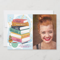 Book Birthday Library Invite Reading Photo Books