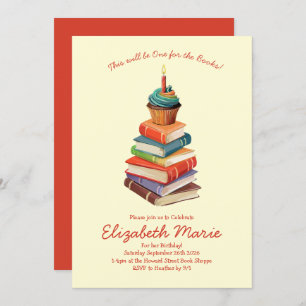 Book Birthday Party Kids Reading Invitation