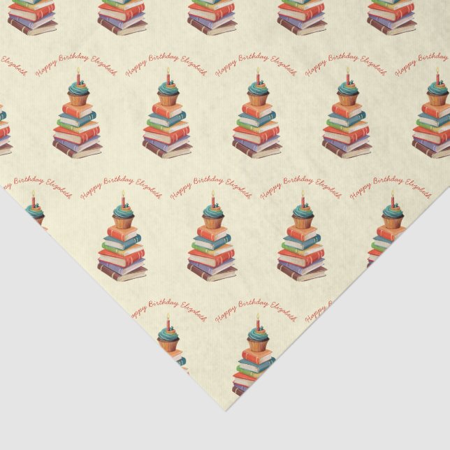 Book Birthday Party Kids Reading Tissue Paper (Detail)