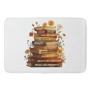 Book Black History Month Bath Mat
