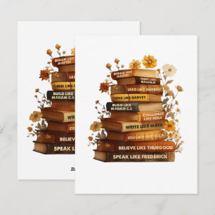 Book Black History Month Holiday Card