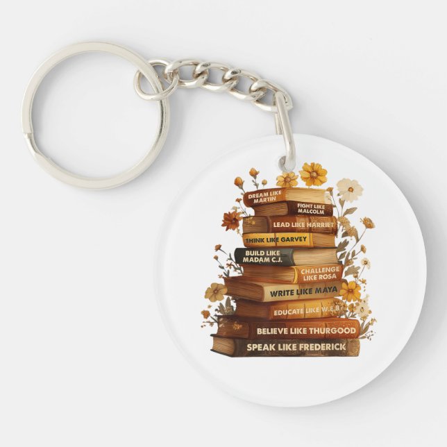 Book Black History Month Key Ring (Front)