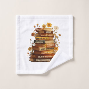 Book Black History Month Wash Cloth