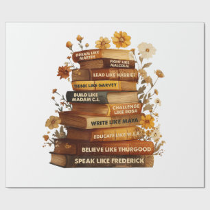 Book Black History Month Wrapping Paper