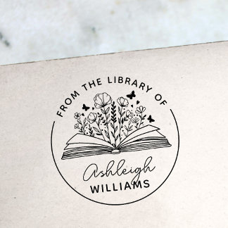 Book Blooms & Butterflies From the Library of Rubber Stamp