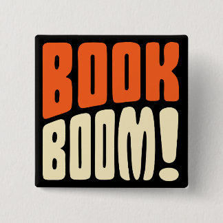 BOOK BOOM! 15 CM SQUARE BADGE