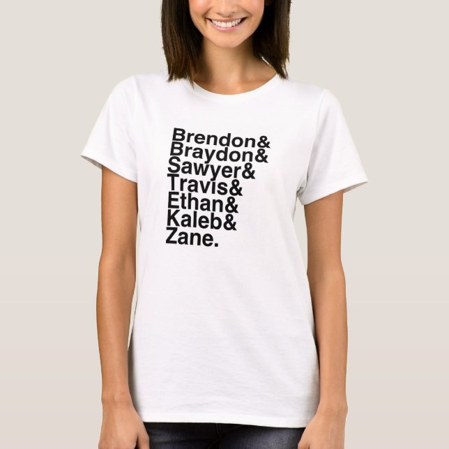 Book Boyfriend- Brendon, Brayden, Sawyer, Travis.. T-Shirt (Front)