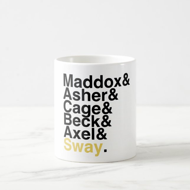 Book Boyfriends — Maddox Asher Cage Beck Axel Sway Coffee Mug (Center)