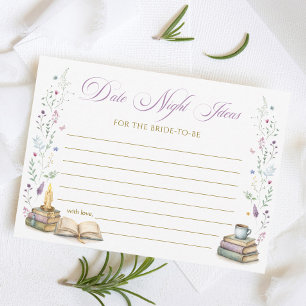 Book Bridal Shower Date Night Ideas Card