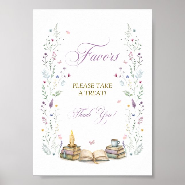 Book Bridal Shower Favours Poster (Front)
