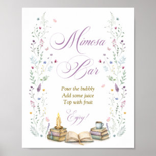 Book Bridal Shower Mimosa Bar Poster