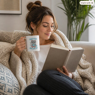 Book Bunch Cat Lover and Bookworm Coffee Mug