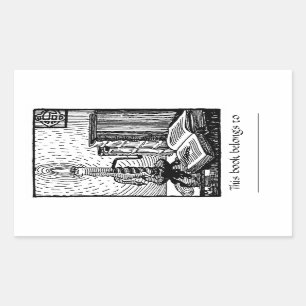 Book & Candle Bookplate Sticker