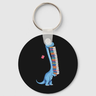 Book Carrying Dinosaur Reading Dino  Key Ring