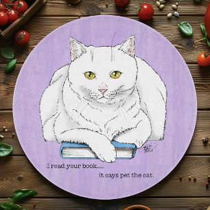 Book Cat Cutting Board