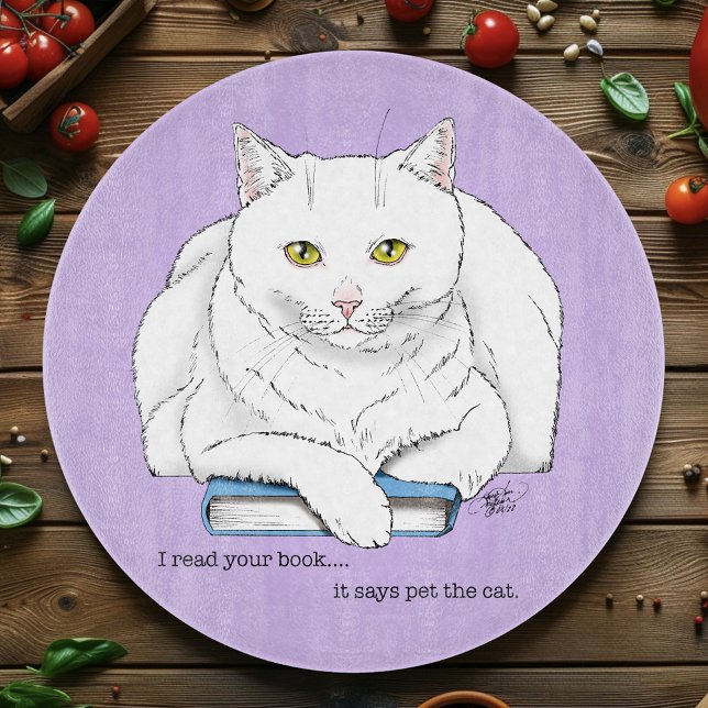 Book Cat Cutting Board (Creator Uploaded)