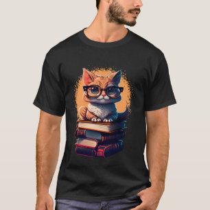 Book Cat fan bookworm Cats and Books 1 T-Shirt