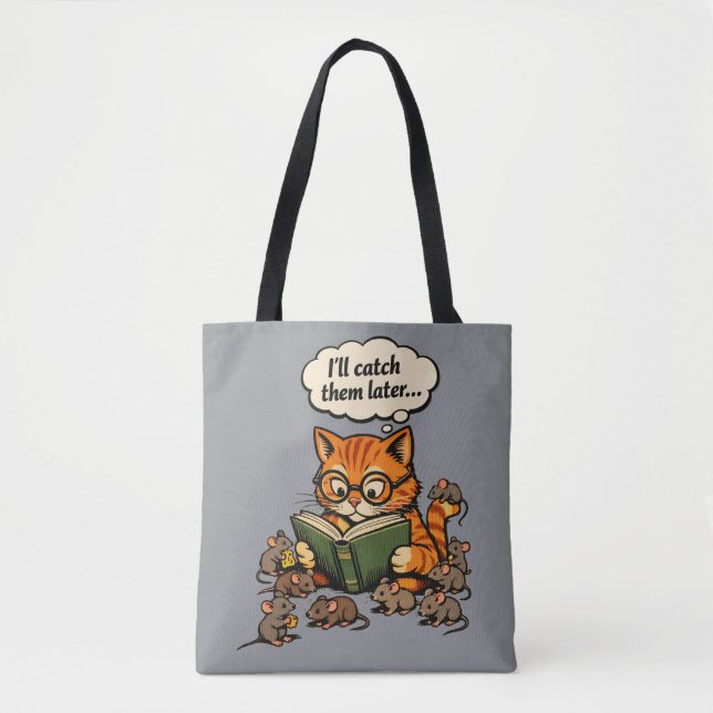 book cat tote bag (Front)