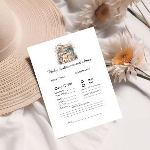 Book Chapter baby prediction Baby Shower game Card