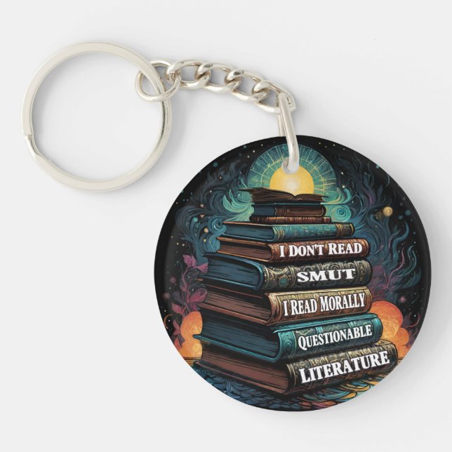 Book Choices Humour Key Ring (Front)