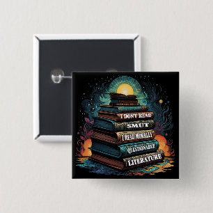 Book Choices Humour Round 15 Cm Square Badge