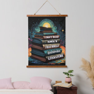 Book Choices Humour Square Hanging Tapestry