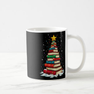 Book Christmas Tree Book Lover Teacher Librarian  Coffee Mug