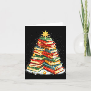 Book Christmas Tree Reading  Card