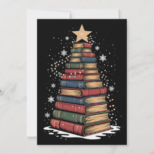 Book Christmas Tree Teacher Librarian Xmas Holiday