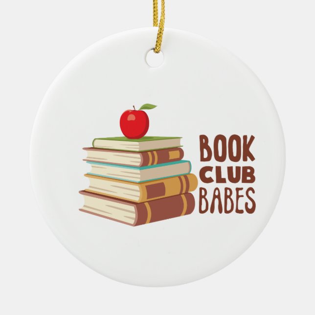 Book Club Babes Ceramic Ornament (Front)