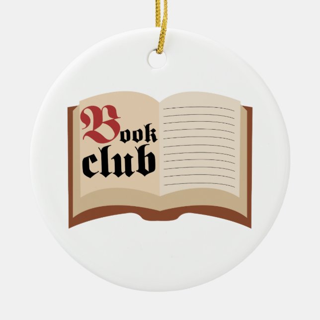 Book Club Ceramic Ornament (Front)