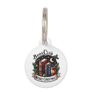 Book Club christmas  Pet Tag